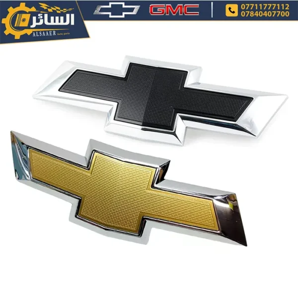 علامة شباك امامي اسود & ذهبي ماليبو 2016 - 2025 - Front Grille Logo