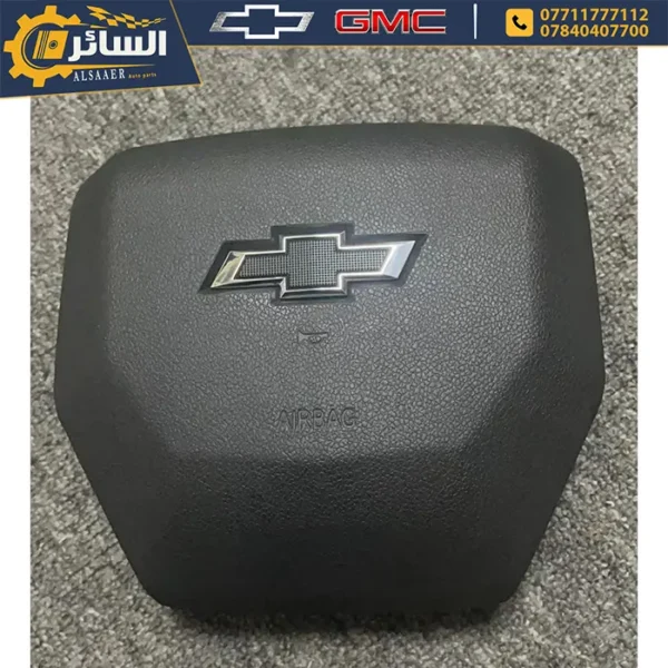 ⁦كفر ايرباك دركة بلايزر 2019- 2024 - Black Steering Wheel Airbag Cover⁩ - الصورة ⁦4⁩