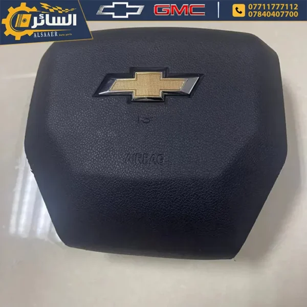 ⁦كفر ايرباك دركة بلايزر 2019- 2024 - Black Steering Wheel Airbag Cover⁩ - الصورة ⁦3⁩